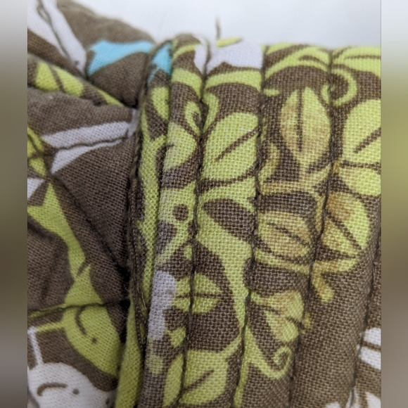 Vera Bradley shoulder bag & matching wallet blue birds green aqua U-1 - Picture 3 of 13